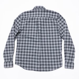 Chemise à carreaux Slim Fit Col chemise Manches longues Blanc en coton
